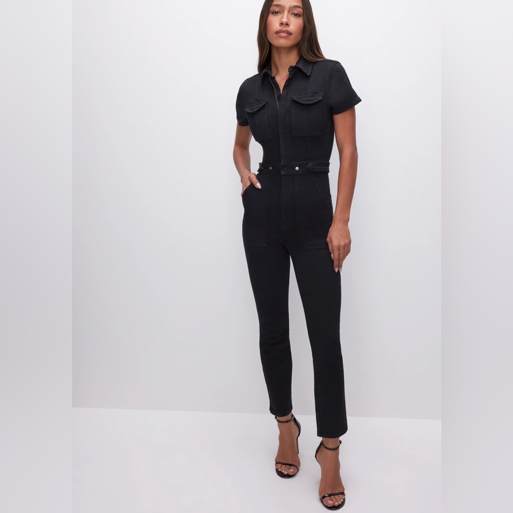 Good American Fit For Success black Jumpsuit | Size Medium